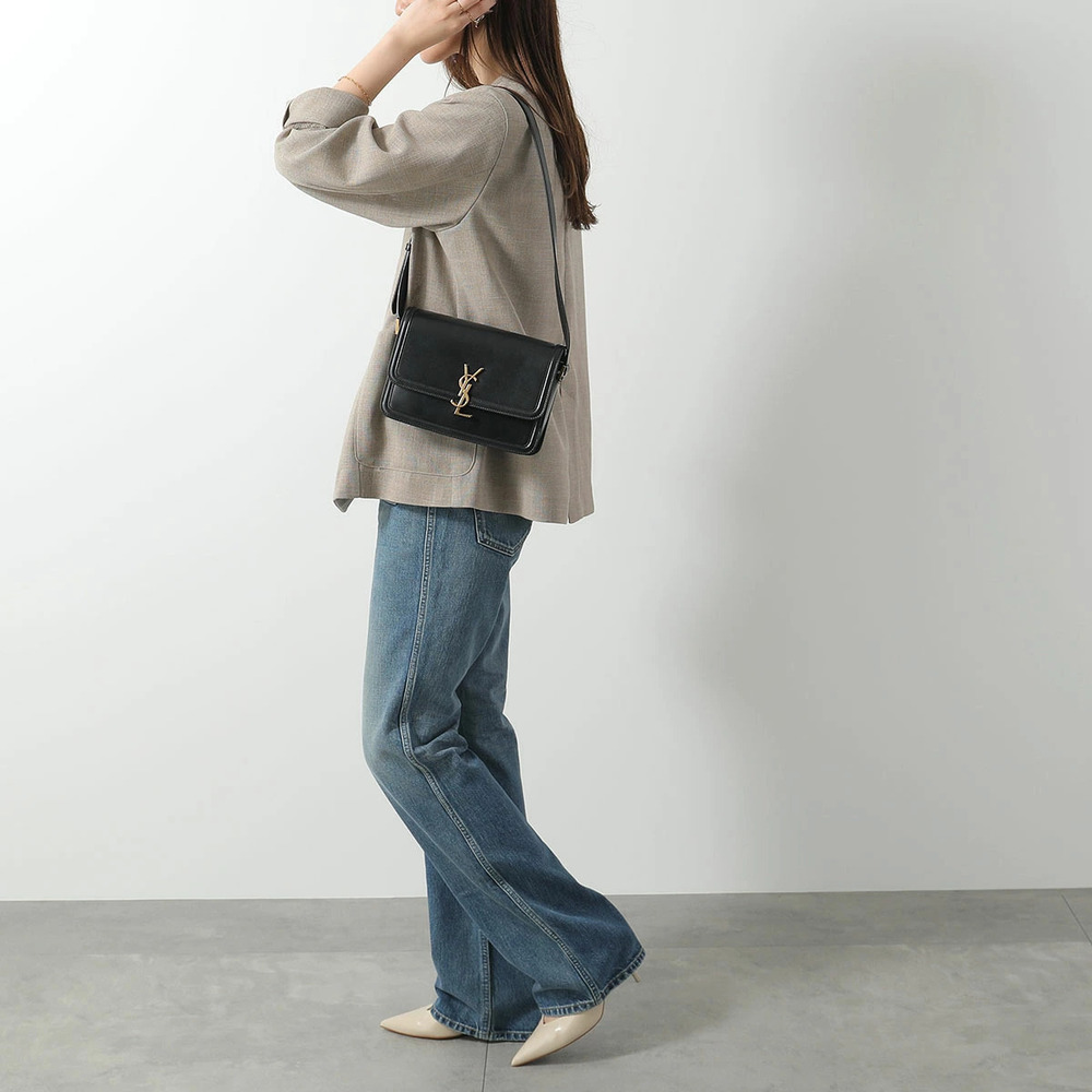 SAINT LAURENT Solferino Shoulder Bag Cassandra Nero Black